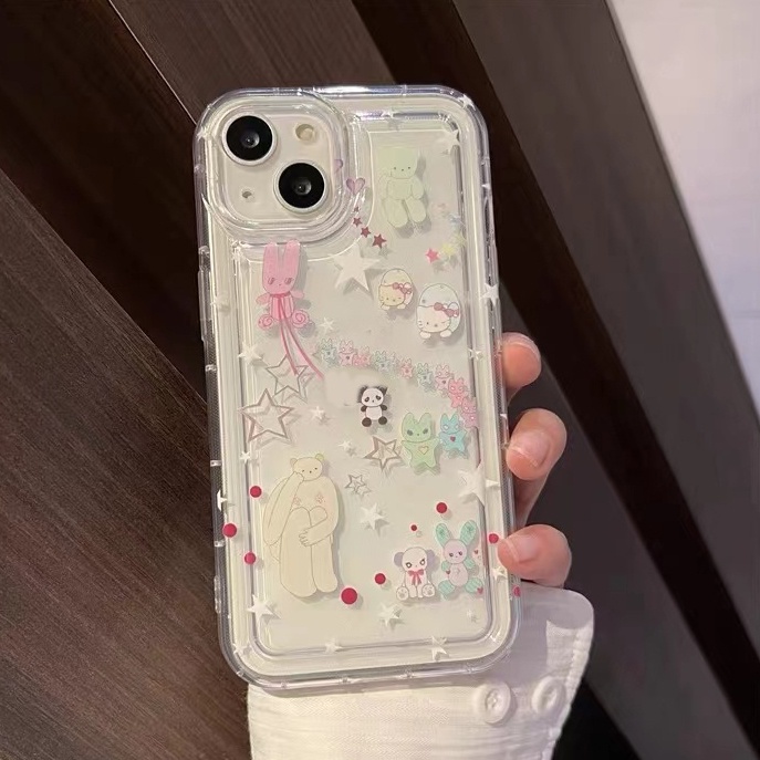 เคสโทรศัพท์มือถือ ซิลิโคนนิ่ม TPU ใส กันกระแทก กันแตก ลายน่ารัก สําหรับ IPhone 14 13 12 11 Pro XS Max X XR 8 7 Plus 6S