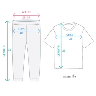 ชุดนอนแขนสั้น ลาย ชุดนอนลายกาตูน ชุดนอนพิมพ์ลายการ์ตูน เสื้อยืดคอกลม+กางเกง BE