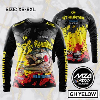 เสื้อกีฬาตกปลา GT Hunter รุ่น Sublimation | เสื้อผ้า ป้องกันรังสียูวี สําหรับตกปลา | Shimano BOSSNA SEAHAWKS ไซซ์ XS - 8XL