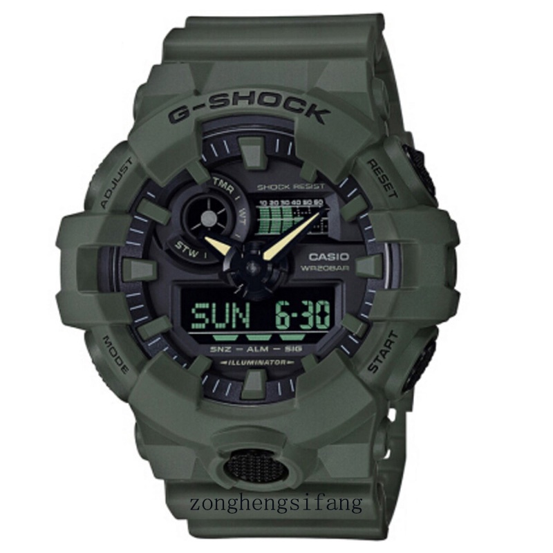 GA-700 army green Sports Watch Waterproof Trend Mens Watch อุปกรณ์เสริมสายนาฬิกา P534