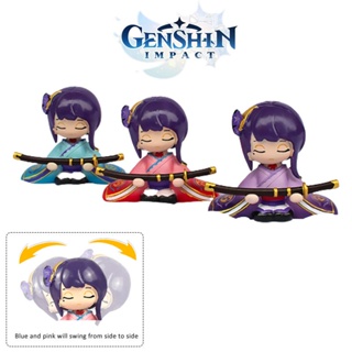 Genshin Impact Raiden Ei Action Figures Toy Can Shake Head Model Kids Gift Decor Supplies Home Miniature Decor Craft