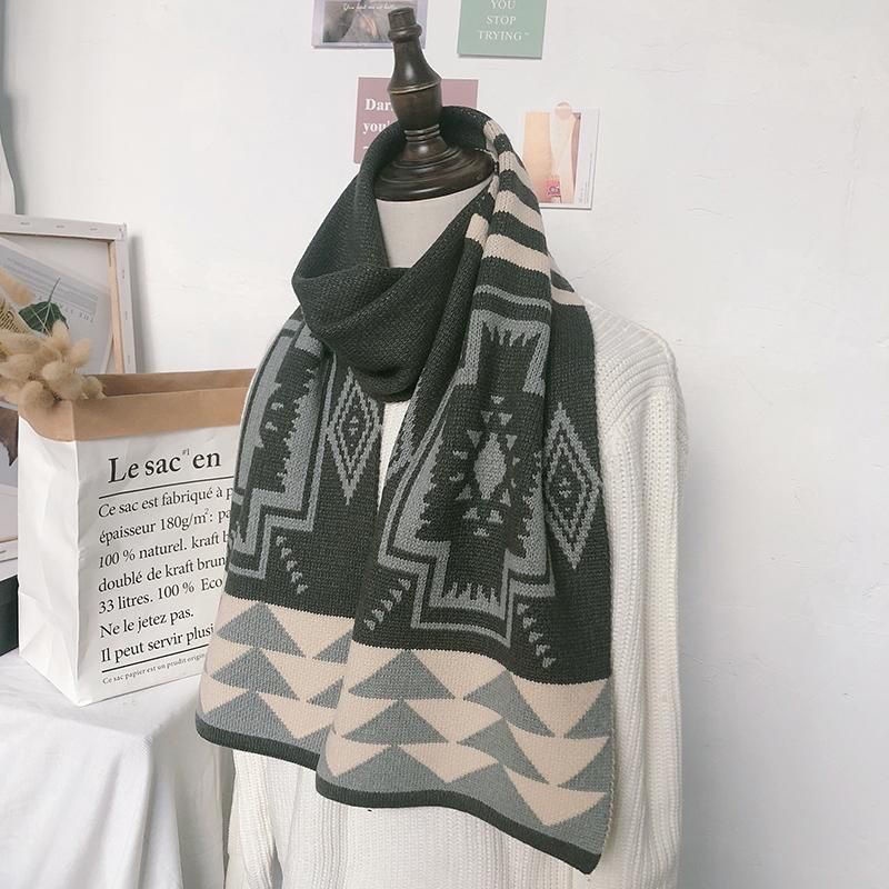 ผ้าพันคอลําลอง ลายสก๊อต ให้ความอบอุ่น เข้ากับทุกการแต่งกาย สไตล์ญี่ปุ่น สําหรับผู้ชาย - รูปที่ 5