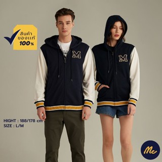 Mc Jeans เสื้อกันหนาว มีฮู้ด Unisex สีกรมท่า MJHP161