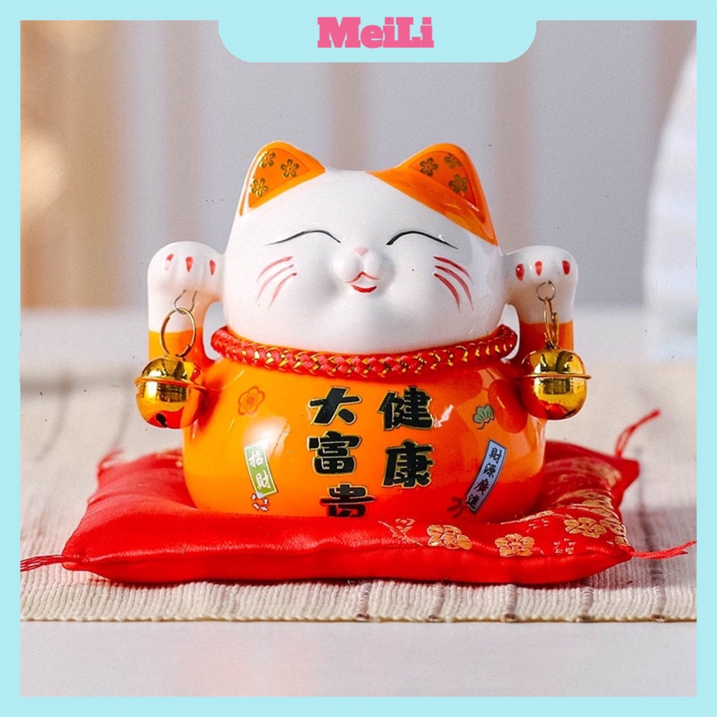 God of Fortune Cat Saving Jar กับ Maneki Neko พรม Waving Fortune Cat, ตกแต่งบ้าน Grand เปิดของขวัญ
