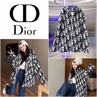 เสื้อคลุมแขนยาวมีฮู้ด Christian Dior ทอลายโลโก้