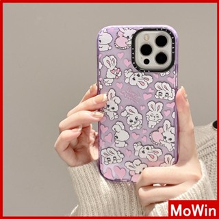 Mowin - เข้ากันได้สำหรับ เคสไอโฟน เคสไอโฟน11 สำหรับ iPhone 14 Pro Max เคส iPhone หนา TPU เคสนิ่ม เคสใสกันกระแทกการ์ตูนกระต่ายสีม่วงสำหรับ iPhone 13 Pro Max 12 Pro Max 11 Pro Max 7Plus 6sPlus XR XS MAX