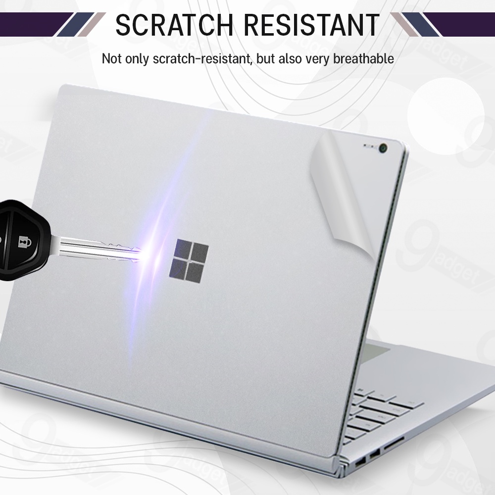 9Gadget - สติ๊กเกอร์ Surface Laptop Go 3 2 1 ขนาด 12.4 นิ้ว สีใส แบบด้าน ฟิล์มกันรอย สติ๊กเกอร์กันรอย เคส กระจก ฟิล์มหลัง - MacGuard Sticker Cover Protective Matte Clear Film Screen Guard