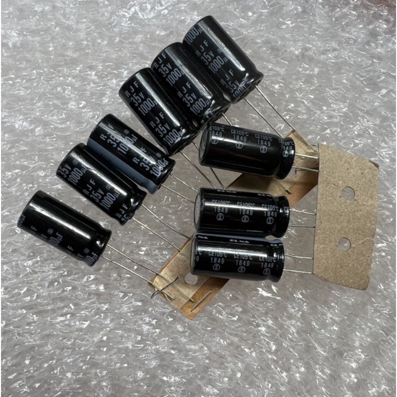 C 1000UF 35V ELNA สีดำCapacitor ขนาด13x25mm. (50ตัว)  ของแท้ล้าน% 1000uf 35V  C1000uF 35V