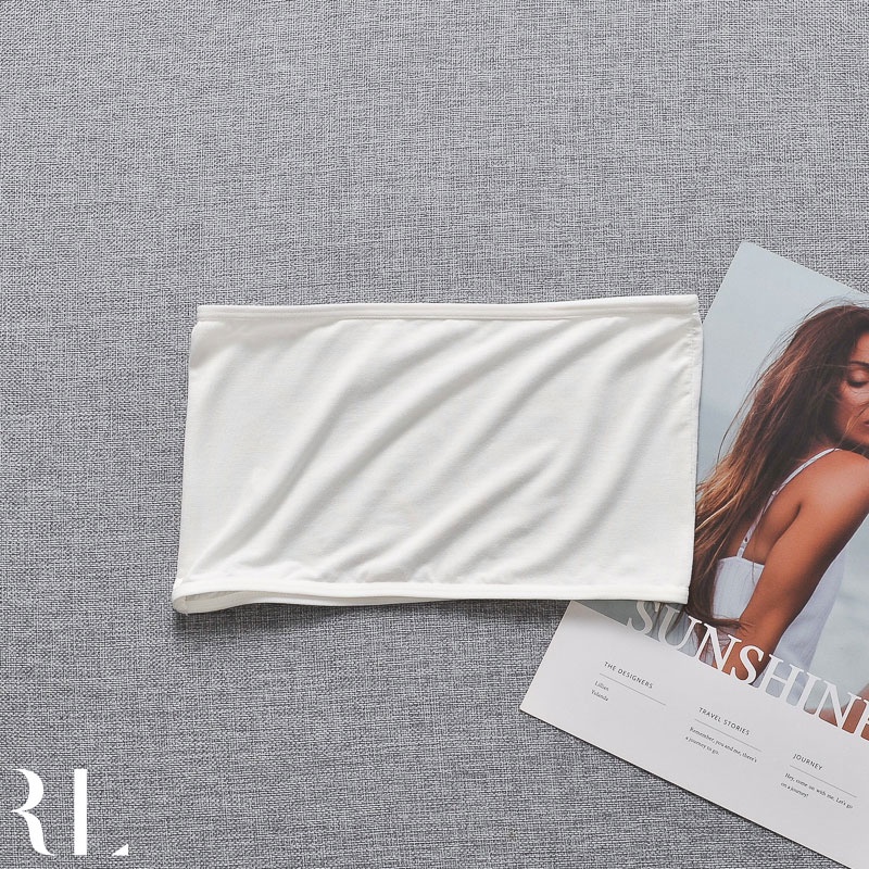 บราซับใน สีดำ-สีขาว บราเกาะอกซับใน ชุดชั้นใน บราเล็ต เปิดไหล่ ไม่มีสาย เซ็กซี่ สําหรับผู้หญิง