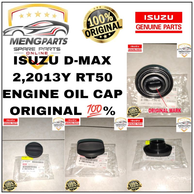 % ISUZU DMAX ,D-MAX 2, RT50 2002Y-2019Y ฝาน้ํามันเครื่อง PERNUTUP MINYAK ENGINE 8-98026084-0
