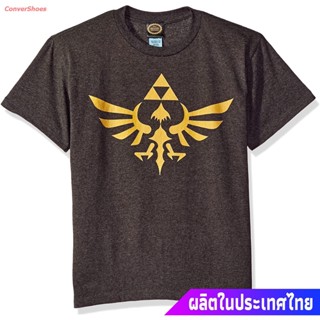 Tee เสื้อยืดกีฬา Nintendo Boys Zelda Triumphant Triforce Graphic T-shirt Mens Womens T-shirts