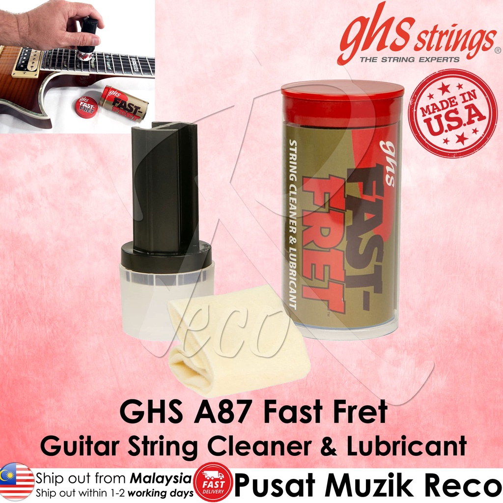 GHS Fast Fret Guitar String Cleaner และน้ํามันหล่อลื่นคอ Minyak Tali Gitar Akustik Elektrik Bass