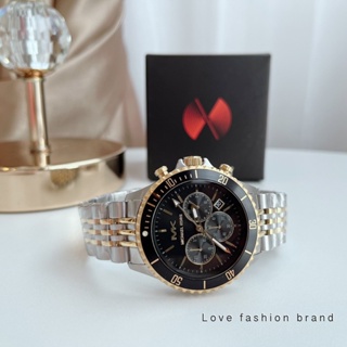 👑ผ่อน0%~แท้100%👑 นาฬิกาข้อมือ Michael Kors Bayville Chronograph Two-Tone Stainless Steel Watch MK8872