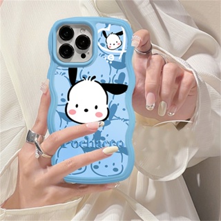 เคสโทรศัพท์มือถือ TPU ลาย Pochacco Wave Edge สําหรับ OPPO A57 2022 A15 A16 A16K A54 A53 A12 A5S A7 A3S A11k A31 A52 A92 A94 A93 A37 F9 A1K A76