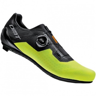 NEW2022!! DMT รองเท้าจักรยานเสือหมอบ KR4 - Black/Yellow fluo พื้นNylon Composite - MADE IN ITALY ของแท้ 100%