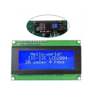 LCD2004A I2C 20x4 Blue Screen LCD Module IIC/I2C Serial Interface Adapter Module for arduino UNO MEGA2560 จอแสดงผล