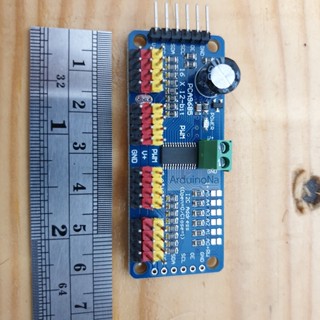 โมดูลขับเซอโว 16 ช่องด้วย I2C 16-Channel 12-bit PWM Servo shield I2C interface PCA9685