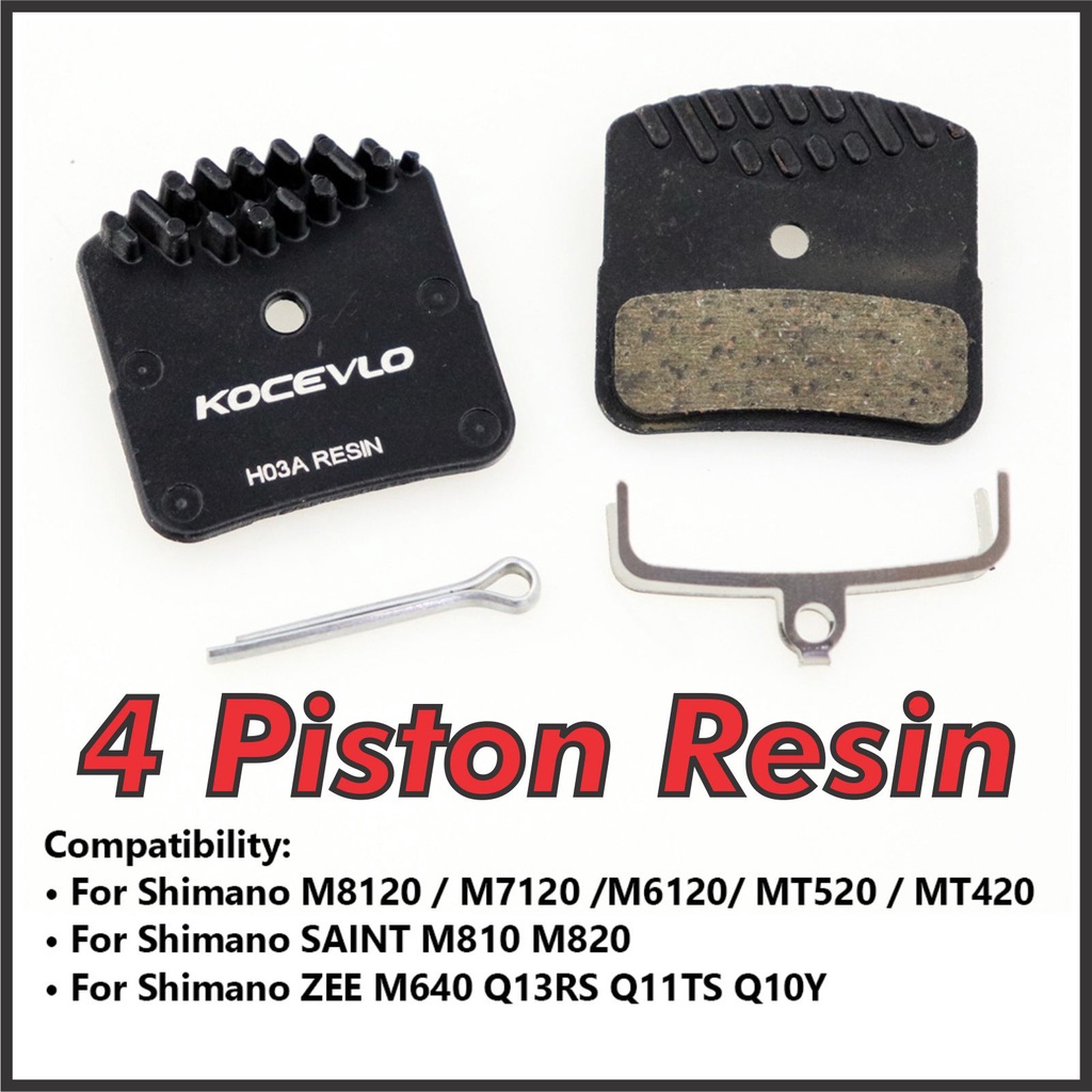 4 ผ้าเบรคลูกสูบ H03A เรซิ่น Ice Tech แผ่นดิสก์เบรค Shimano M8020 M820 M640 M6120 M7120 M8120