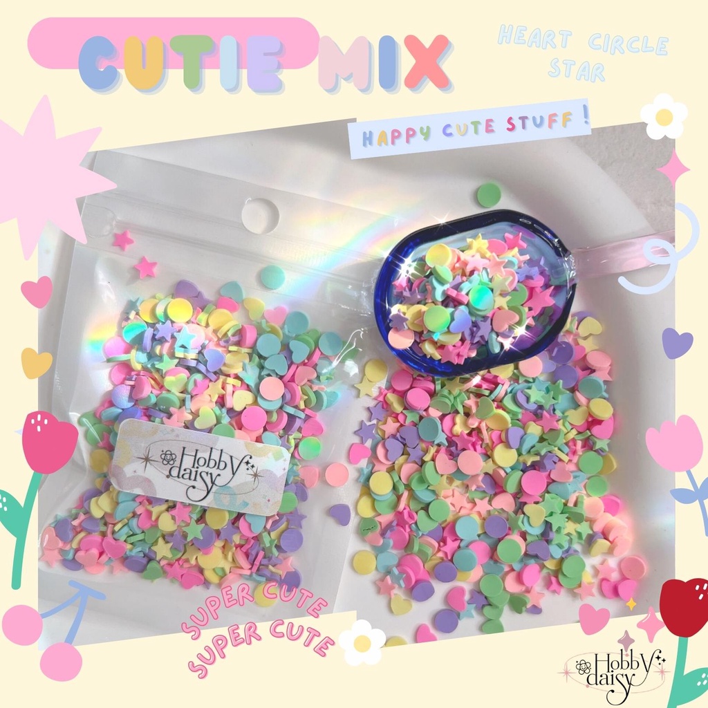 Cutie Mix ฟีโม่คละแบบ ดาว วงกลม หัวใจ สุดน่ารัก