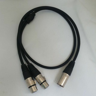 สายสัญญาณ XLR ผู้ ×1 - XLR เมีย ×2 1m.