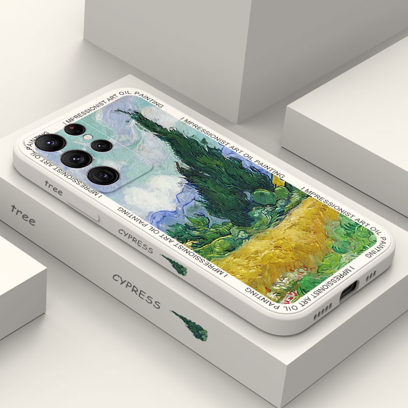 เคสโทรศัพท์มือถือ ลายข้าวสาลีสนามหญ้า แฟชั่นสร้างสรรค์ สําหรับ Samsung Galaxy S23 S22 FE Ultra Plus