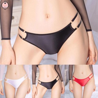 Women Oil Shiny Panties Underwear Glossy Elastic Thong Breathable Brief