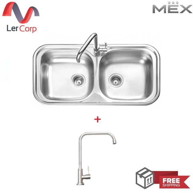 [0% 10 เดือน] (MEX) อ่างล้างจาน MEX รุ่น ML150B + ก๊อกน้ำ TP230