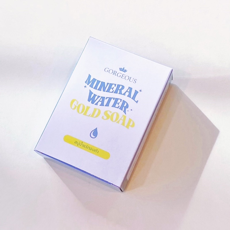 ( พร้อมส่ง ) Gorgeous Mineral Gold Soap สบู่กอเจส สบู่น้ำแร่ทองคำกอเจส สบู่น้ำแร่ลดสิว หน้าใส ลดรอยดำรอยแดง