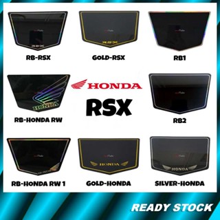 ( Honda RSX RS-X Winner X ) แผ่นป้ายทะเบียนมอเตอร์ ไม่มีแผ่น + หน้าคริสตัล / หน้า JPJ Lulus + น็อตอัลเลน FOC