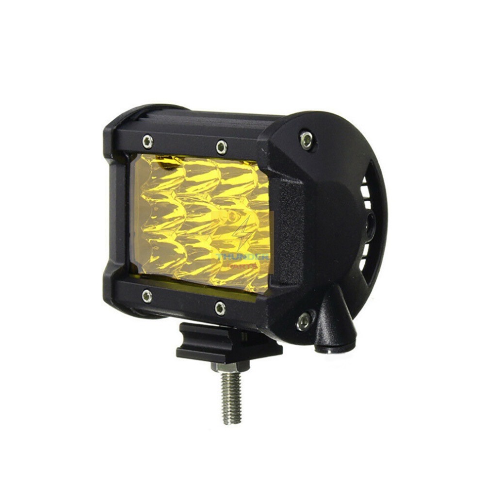 เเพค 2ชิ้น สว่างตาเเตก! LED สีเหลือง SPOT BEAM US 200W ไฟสปอร์ตไลท์รถยนต์ ไฟช่วยตัดหมอก 12V-24V