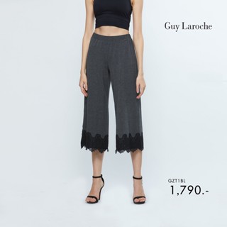 Guy Laroche COZY KNIT : Luxury jersey Pants แต่งลูกไม้ที่ปลายขา (GZT1BL)