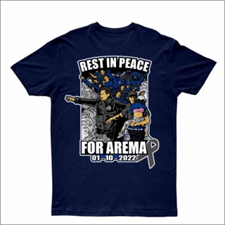 เสื้อยืด พิมพ์ลาย Distro REST IN PEACE FOR AREMA Is Not Soccer สําหรับผู้ชาย