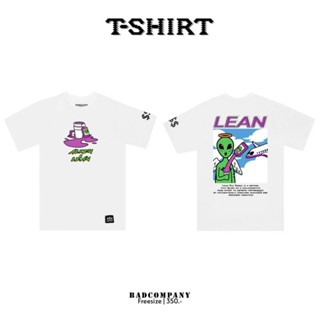 เสื้อยืดใหม่ Badcompany: เสื้อยืดสกรีนลาย "alienlean"คอกลม