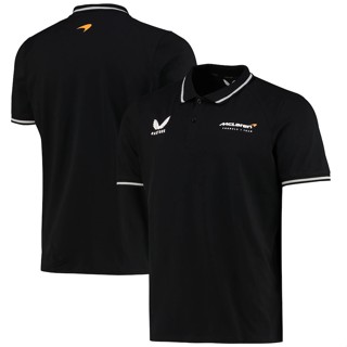 เสื้อทรงโปโล แขนสั้น โอเวอร์ไซซ์ ลาย Formual One McLaren x Castore F1 แฟชั่นฤดูร้อน