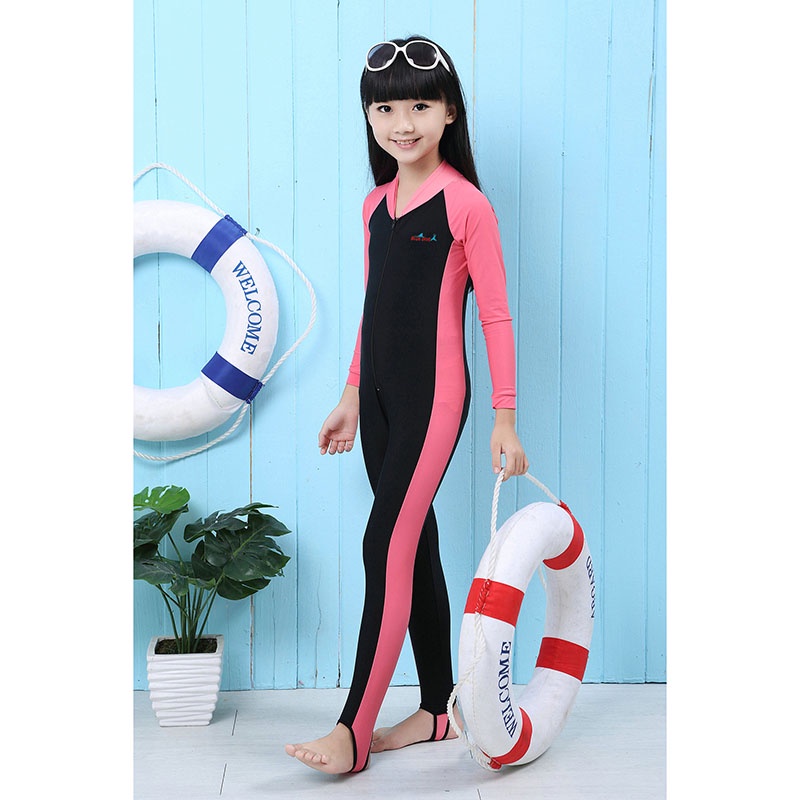 Summer Three Colors Boys and Girls Swimming Diving Suit Child Swimming Snorkeling Water Sports Sunscreen Diving Suit Wet