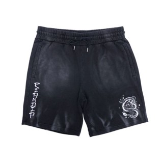 SLUM LTD - Ripndip F22 Mystic Jerm Sweatshorts Black Faded Wash