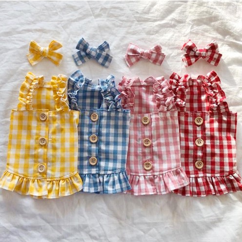 💥พร้อมส่ง💥B09 ชุดกระโปรงลายสก็อต