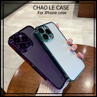 เคส iPhone กันกระแทกสำหรับ iPhone 14 13pro max TPU + PC 12 pro 11 xs max xr x/xs ธุรกิจแฟชั่นเลนส์กระจกนิรภัยป้องกันเคสโทรศัพท์