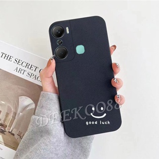 เคสโทรศัพท์มือถือแบบนิ่ม ผิวด้าน บาง ลายหน้ายิ้ม สําหรับ Infinix Note 12i 2022 Hot 20 4G 5G 20i 20S NOTE12i Hot20i Hot20 Hot20S