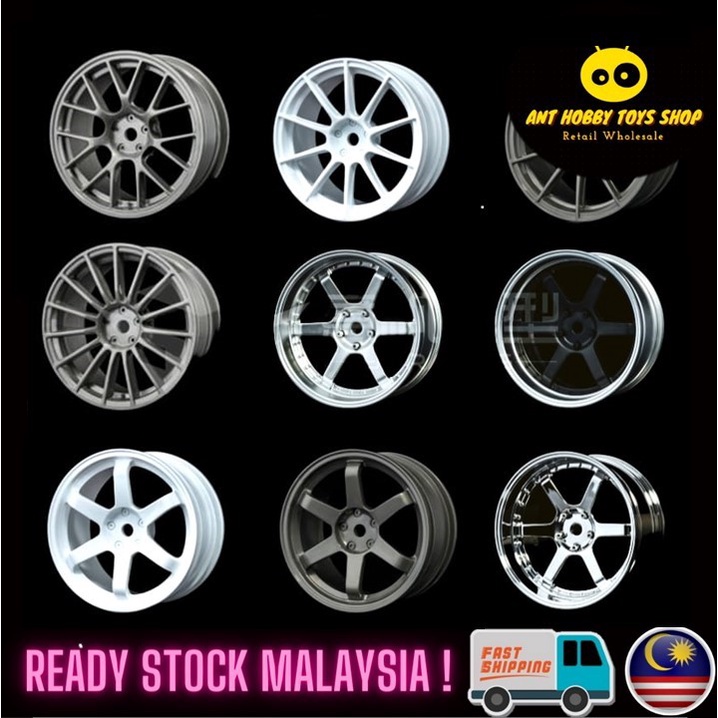 1/10 RC Car Rim 4PCS RC Drift Car Wheel Rally Car Wheel Touring Car Wheel 12mm Hex for HSP, Tamiya ,