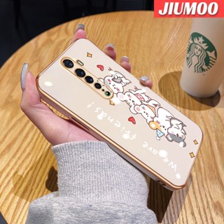 สําหรับ OPPO Reno 2 Reno2 F เคส การ์ตูน น่ารัก เมาส์ ดีไซน์ใหม่ ด้านข้าง หรูหรา ชุบ เคสแบบเต็มเลนส์ เคสป้องกันกล้อง กันกระแทก