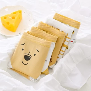 สินค้าใหม่กางเกงในลายหมีพูห์ รุ่นA29 ลายยอดฮิต ผ้าดี นิ่ม ใส่สบาย ตัดขอบเหลืองขาว พร้อมจัดส่ง
