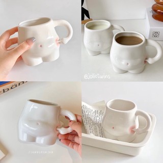 พร้อมส่ง🌈✨แก้วนม แก้วมัค แก้วกาแฟ ceramic จิ้มพุง