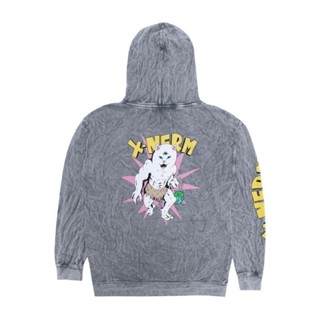 SLUM LTD - Ripndip F22 X Nerm Hoodie Charcoal Mineral Wash