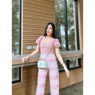 Valley Girl จั้มสูทขายาวสีชมพู ไซส์ S