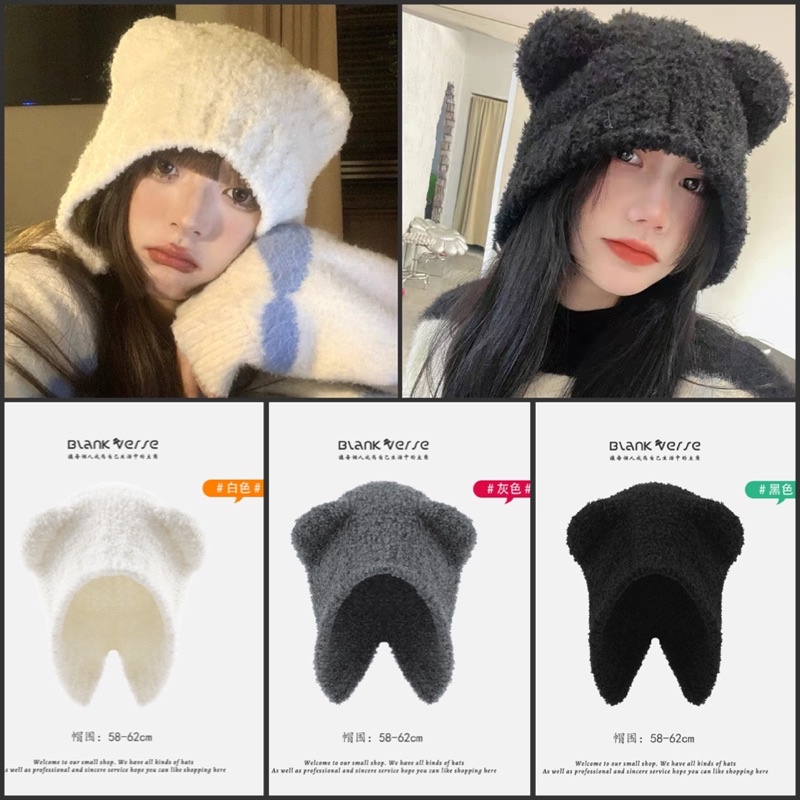 หมวกบักเก็ตขน หมวกแฟชั่นฤดูหนาว❄️ พร้อมส่งจากไทย 🇹🇭 - รูปที่ 3