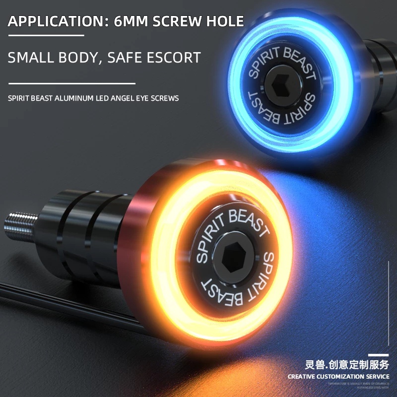 โคมไฟ LED M6 แบบสกรู โลหะผสม หลากสีสัน สําหรับรถจักรยานยนต์ - รูปที่ 3