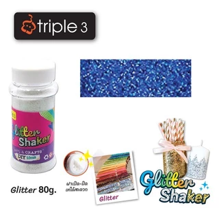Triple3 กากเพชรหลากสี Glitter Shaker 80G 250g