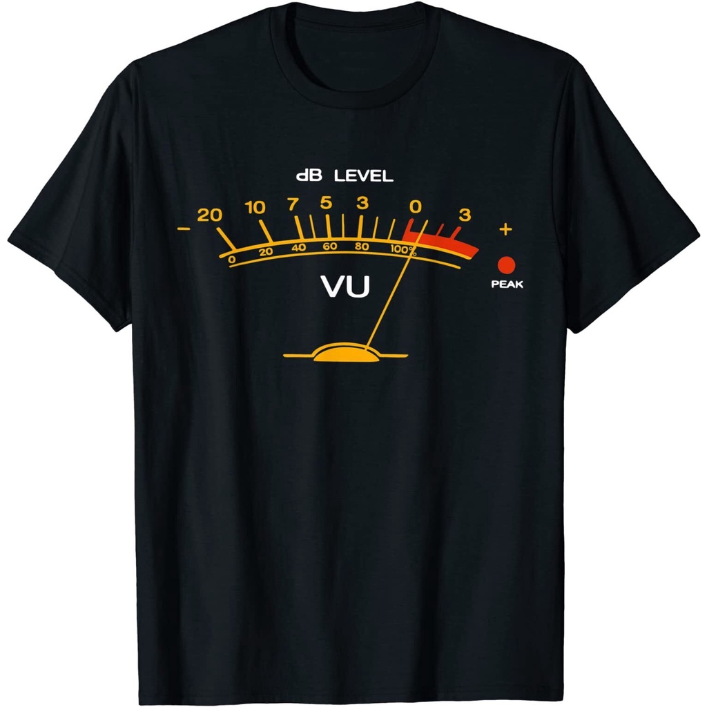 Top Volume Vu Meter Vintage Audio Engineer Recording Studio Shirt Xs-3Xl