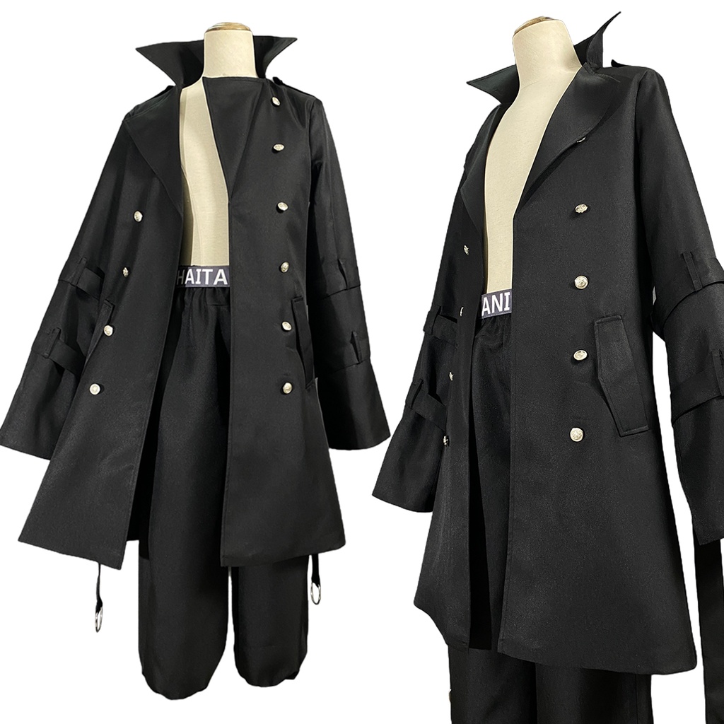 Holoun เสื้อโค้ทคอสเพลย์ Tokyo Revengers Ran Haitani Brothers สีดํา สําหรับผู้หญิง เหมาะกับฮาโลวีน